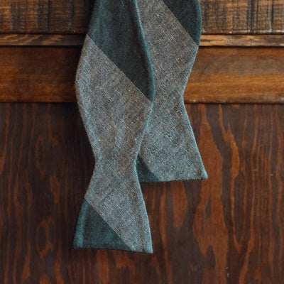 Heathered Stripe Cotton Bow Tie