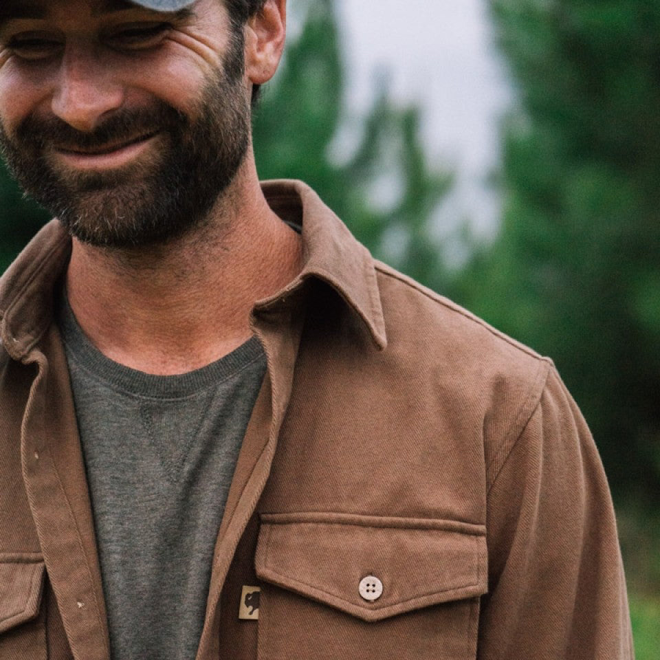 Gunner Cotton Twill Shirt Jac - Fox Den Brown