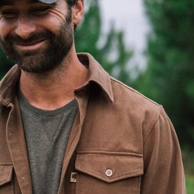 Gunner Cotton Twill Shirt Jac - Fox Den Brown