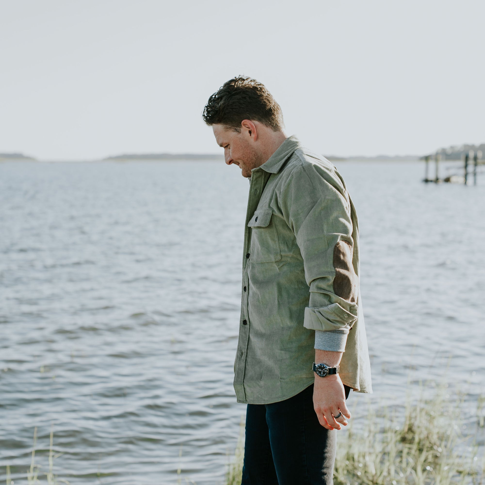 Bradford Corduroy Shirt Jac | Green