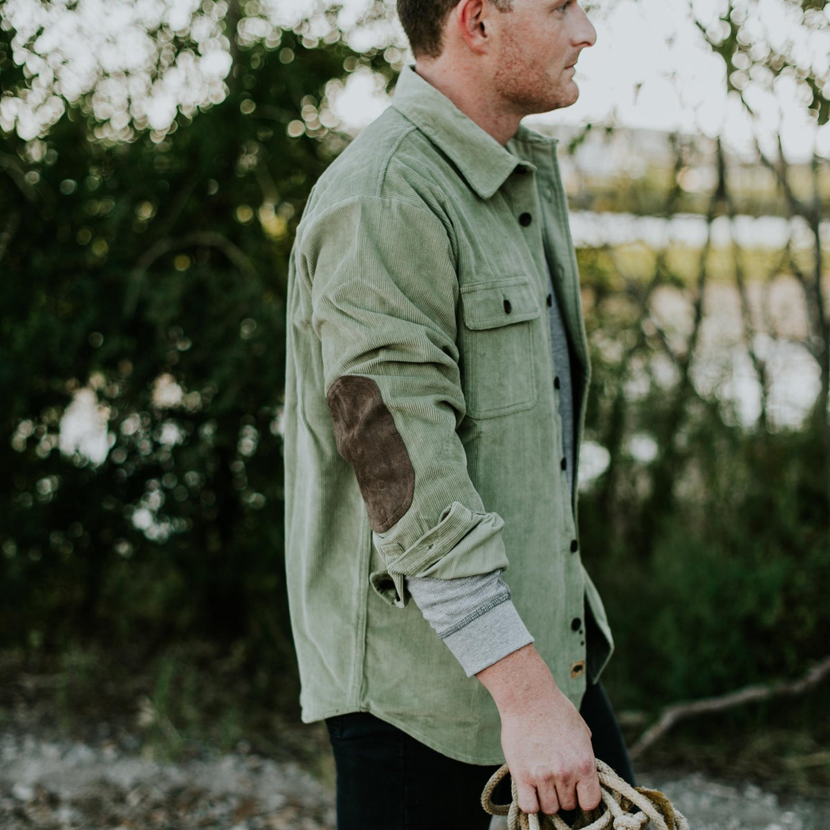 Bradford Corduroy Shirt Jac | Green