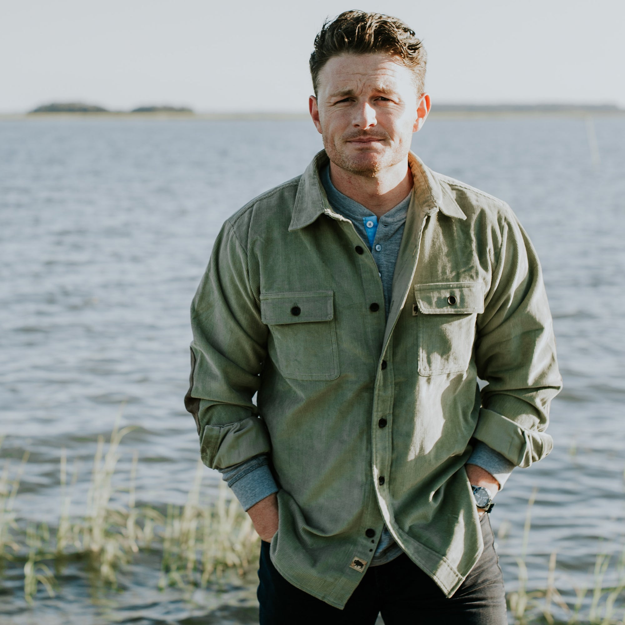 Bradford Corduroy Shirt Jac | Green