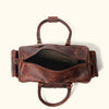 Rugged travel Leather Duffle Bag | Dark Oak interior