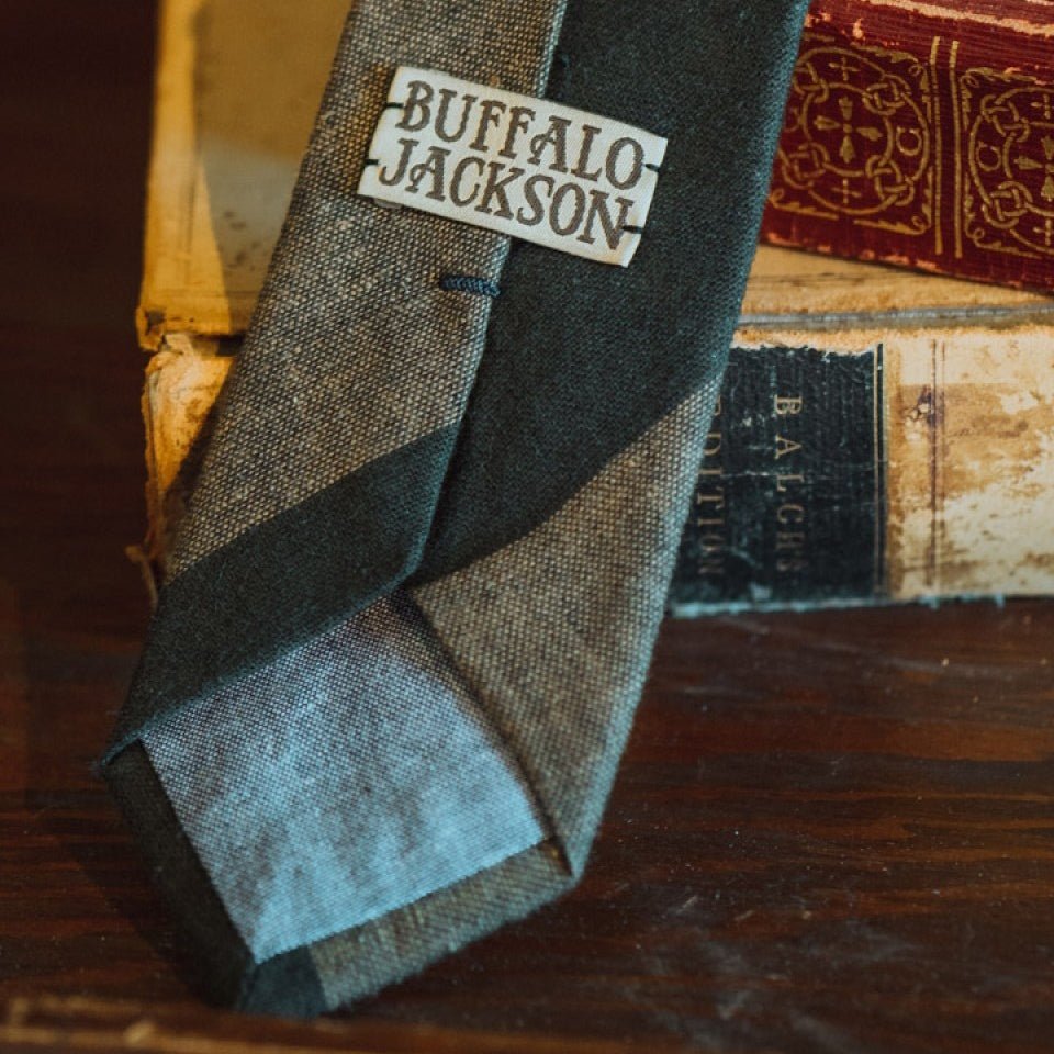 Heathered Stripe Cotton Necktie