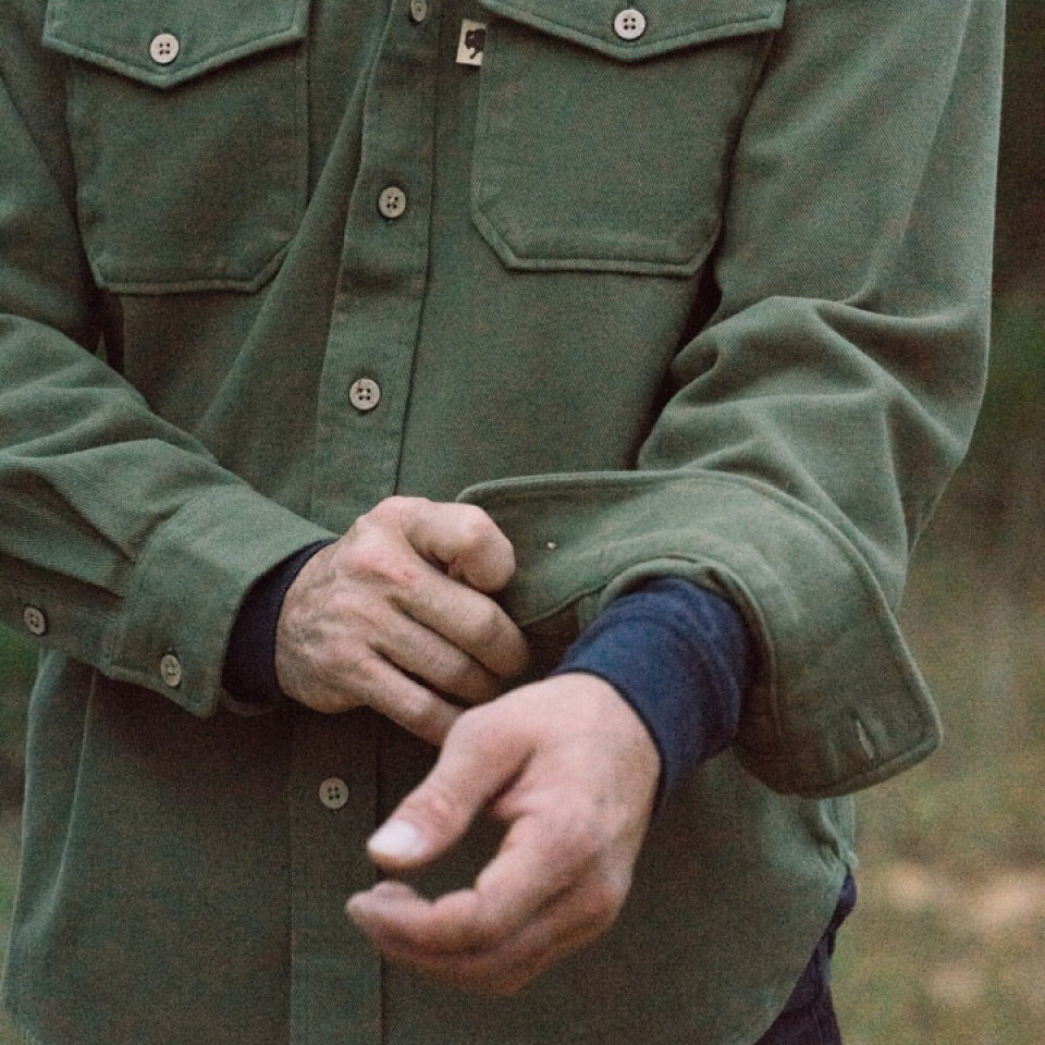 Gunner Cotton Twill Shirt Jac - Sage Brush Green