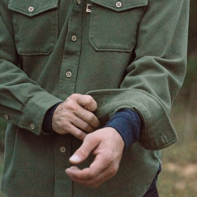 Gunner Cotton Twill Shirt Jac - Sage Brush Green