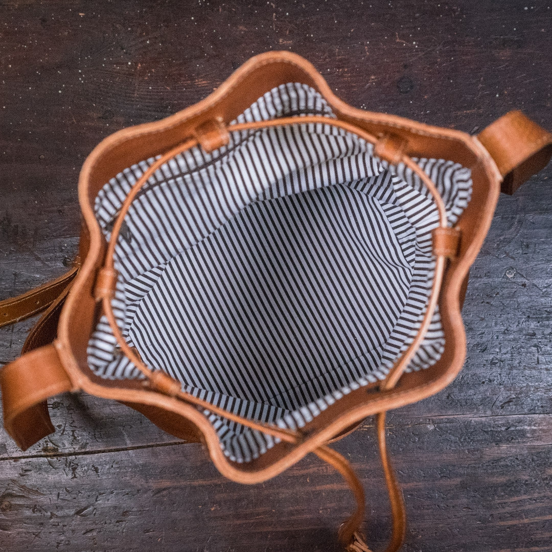 Madison Leather Bucket Bag | Saddle Tan