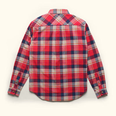 Mens red fall flannel shirt