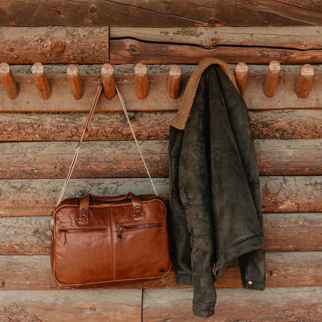 Walker leather pilot bag for men buffalo jackson
