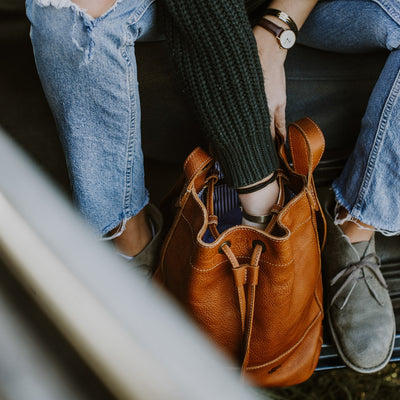 Madison Leather Bucket Bag | Saddle Tan