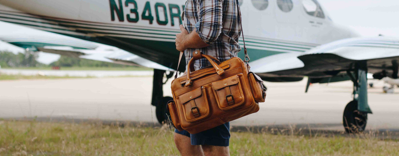 Leather Pilot Bags  Stylish Flight Bags for Travel