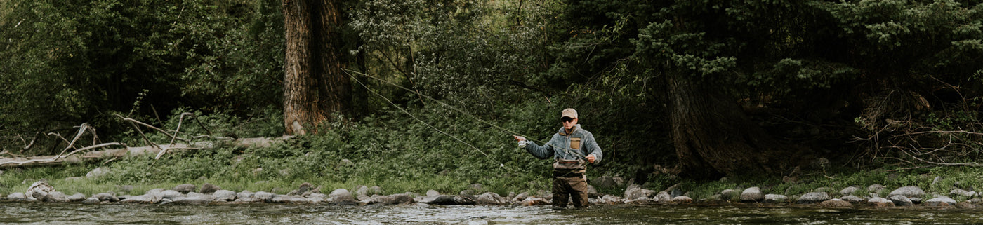 Man Fly Fishing the Gallatin river