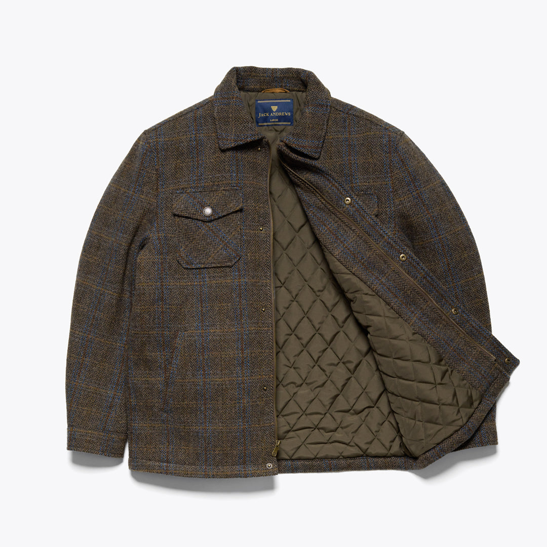 Aberdeen Wool Jacket | Thistle Bark Plaid