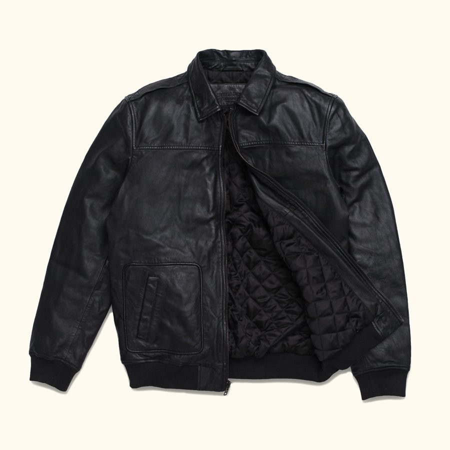 Mens Black Bomber Jacket