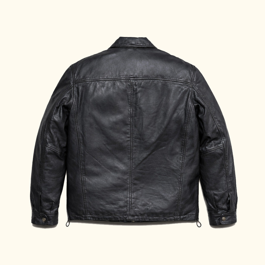 Glenwood Leather Driving Jacket | Vintage Black