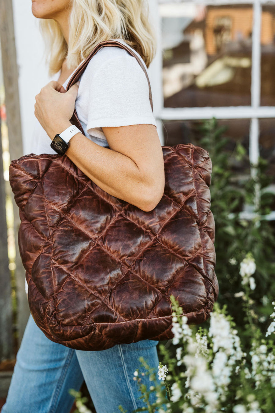 Limited Edition Bridger Leather Tote Large | Vintage Mahogany