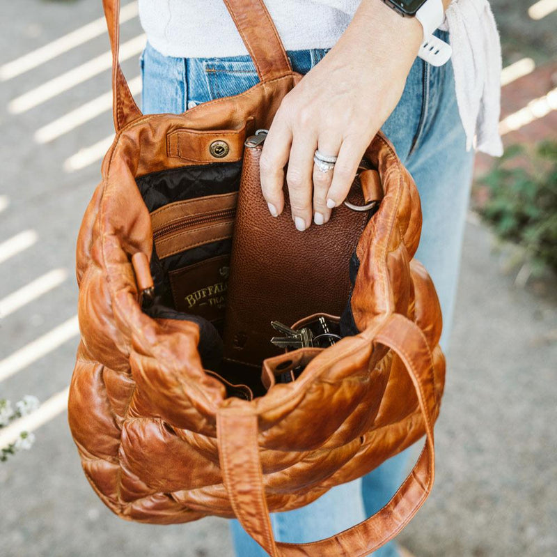 Buffalo Bloom Clay Large Tote Shoulder Bag