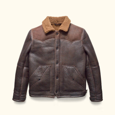 Jackson Shearling Leather Jacket | Brown