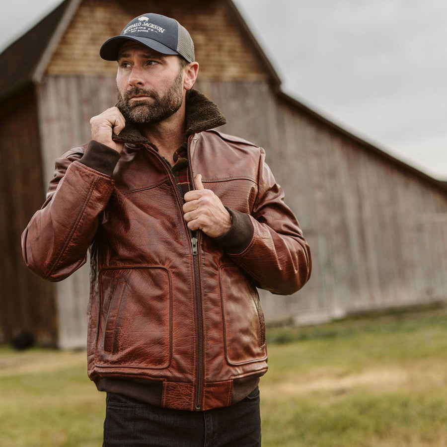 Outdoor Leather Jackets for Men Buffalo Jackson