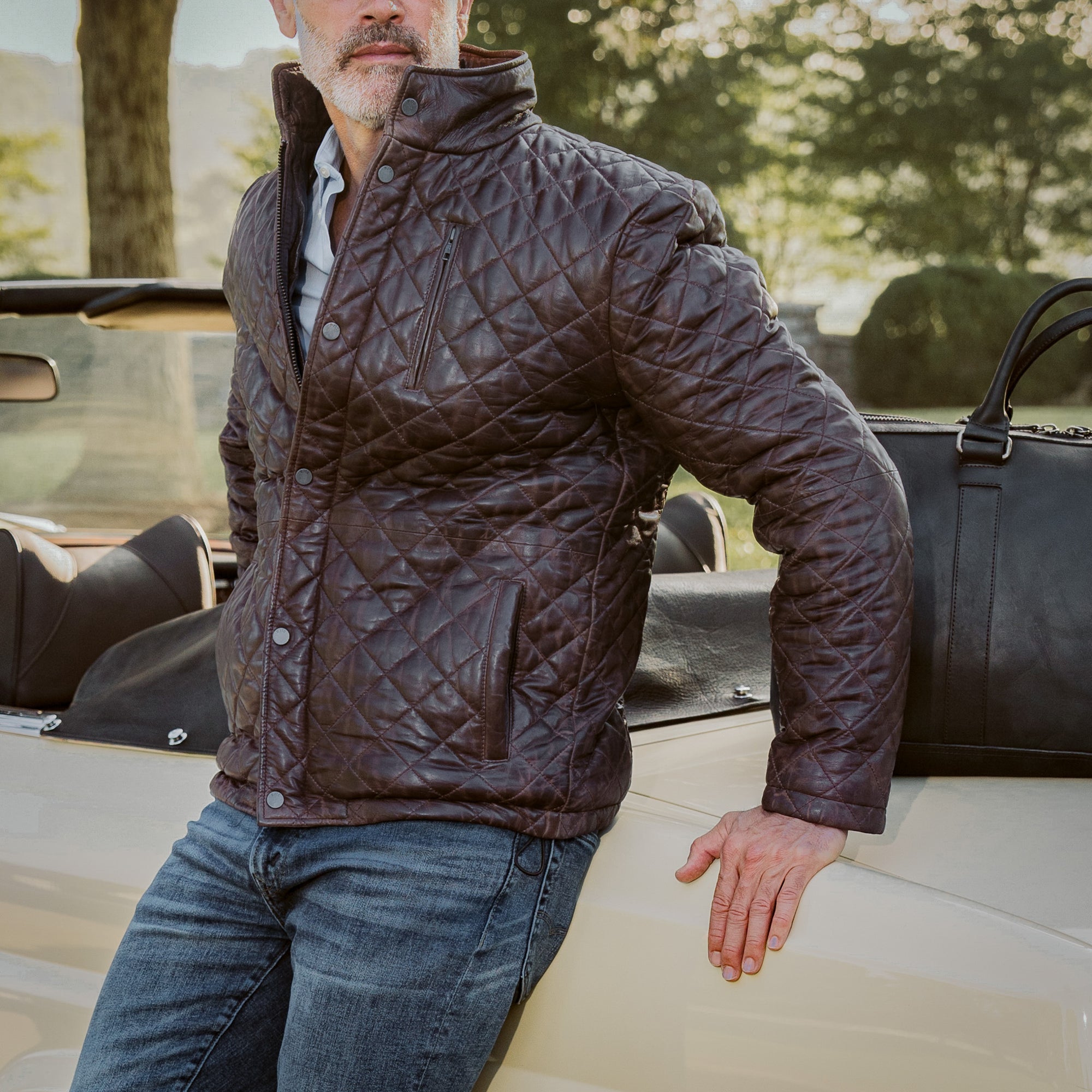 Leather Quilted Jacket (Highland Edition) | Buffalo Jackson