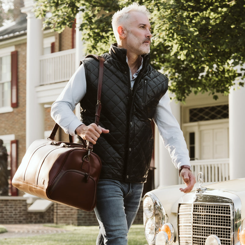 Quilted Leather Vest for Men (Highlands Edition) Buffalo Jackson