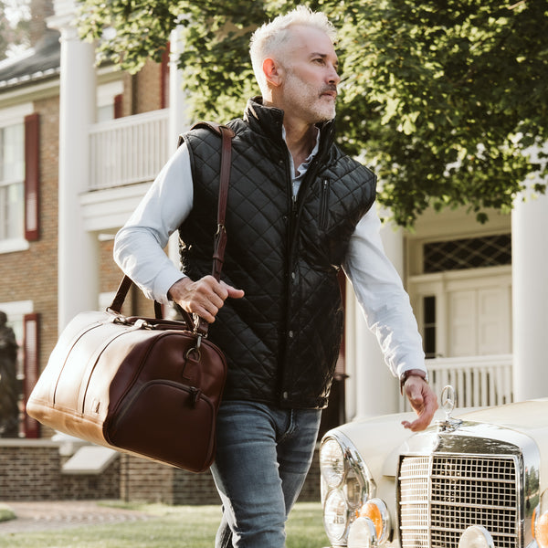 Quilted Leather Vest for Men (Highlands Edition) | Buffalo Jackson