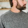 Crewneck Wool Sweater | Charcoal Gray Fleck