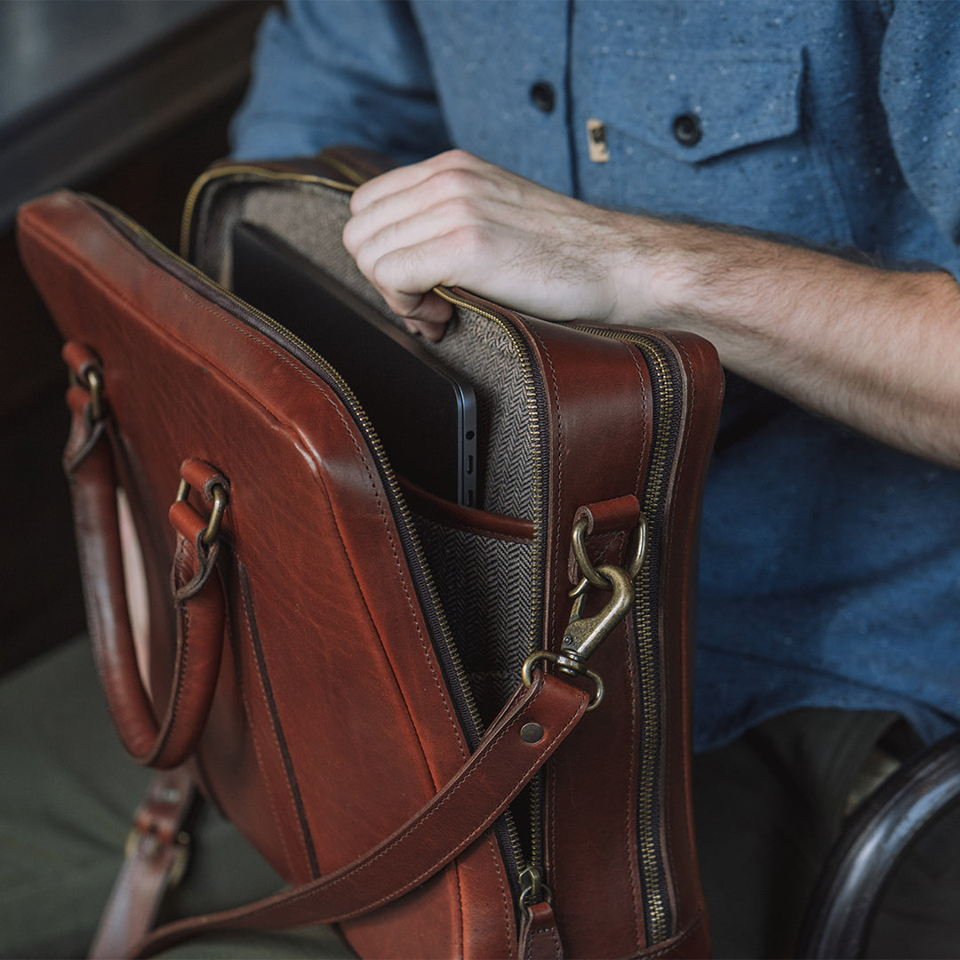 Classy Leather Briefcase | Elderwood