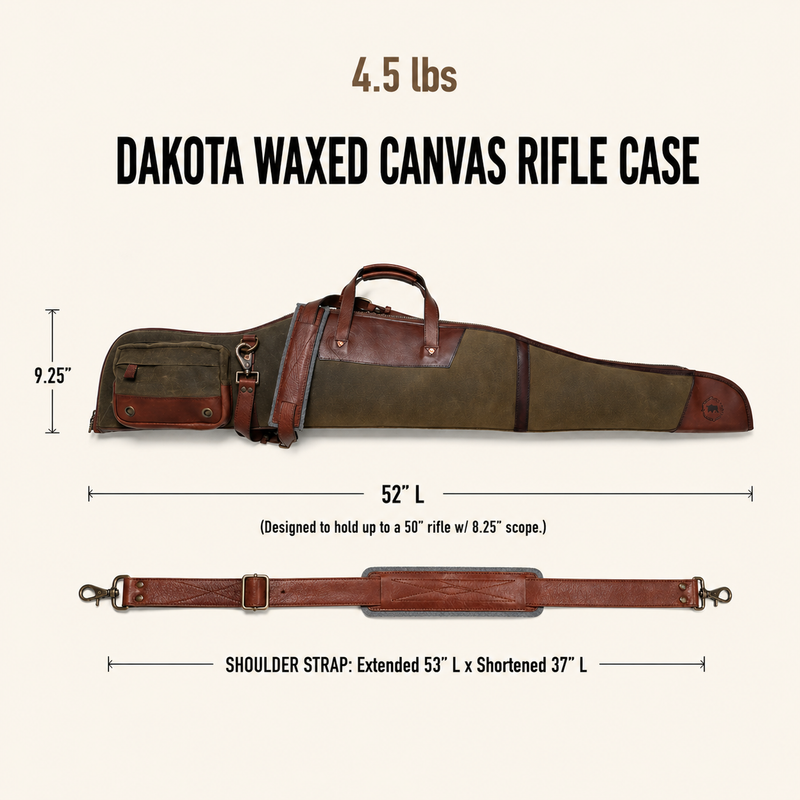 Waxed Canvas Rifle Case | Fits Scoped Rifles | Buffalo Jackson