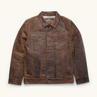 Brown Leather Jacket for Men (Driggs Jacket) | Buffalo Jackson