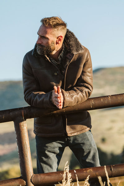 Durango Shearling Barn Coat | Espresso Brown