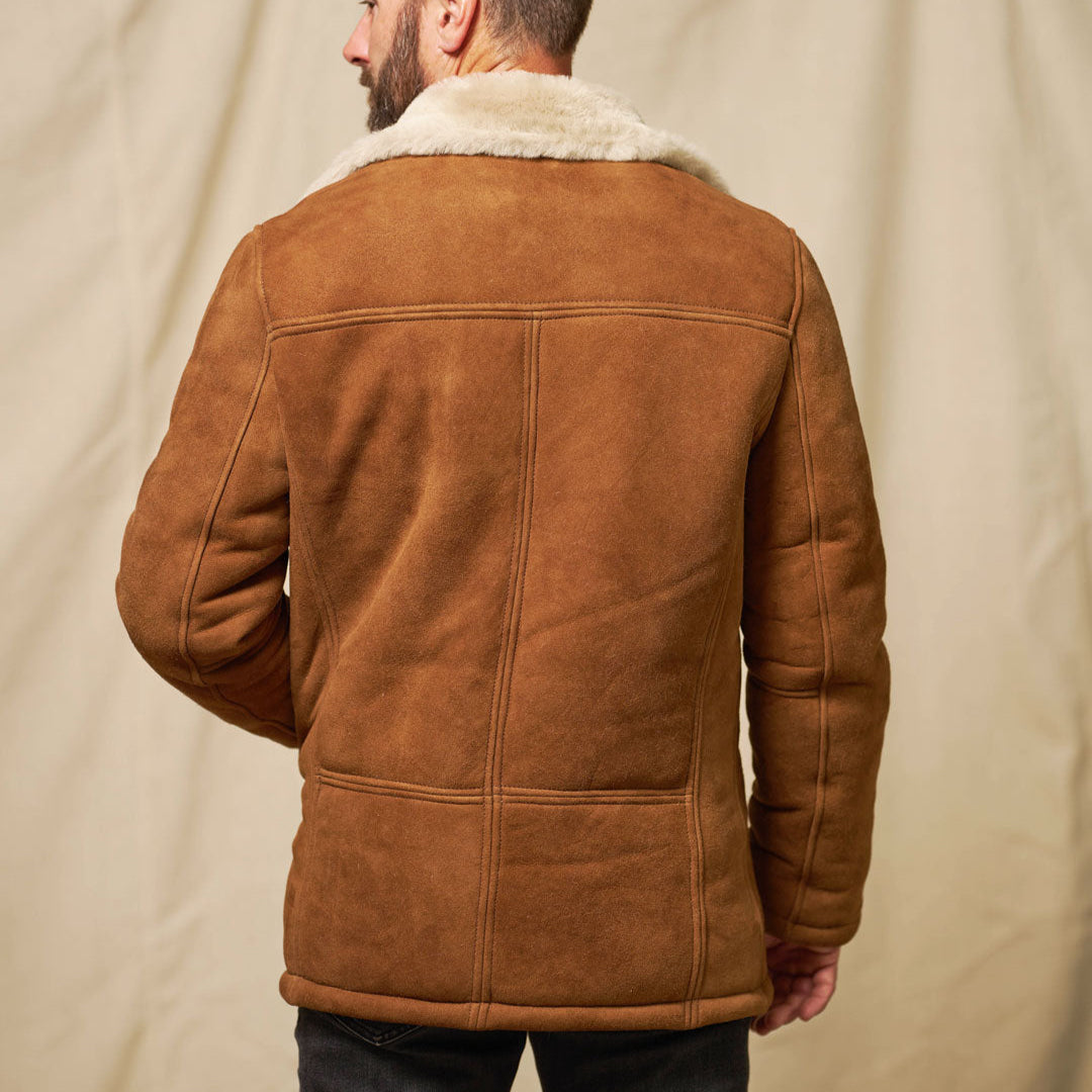 Durango Shearling Barn Coat | Saddle Tan