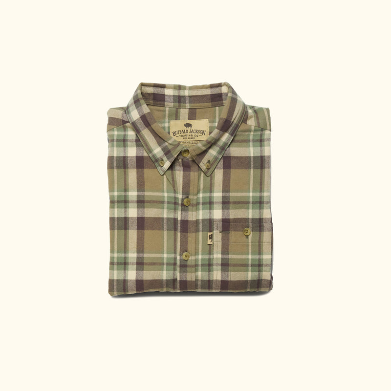 Cotton Plaid Flannel Shirt - Soft Wash