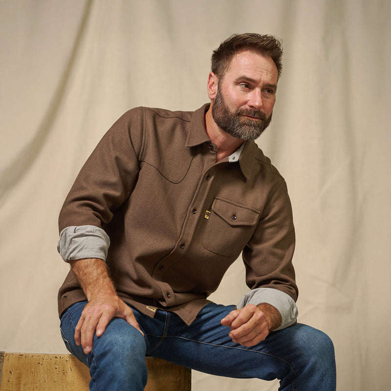 Gunnison Wool-Blend Solid Flannel Shirt | Brown Gunnison Wool-Blend Solid Flannel Shirt | Brown