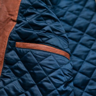 Highlands Quilted Leather Vest | Whiskey Brown