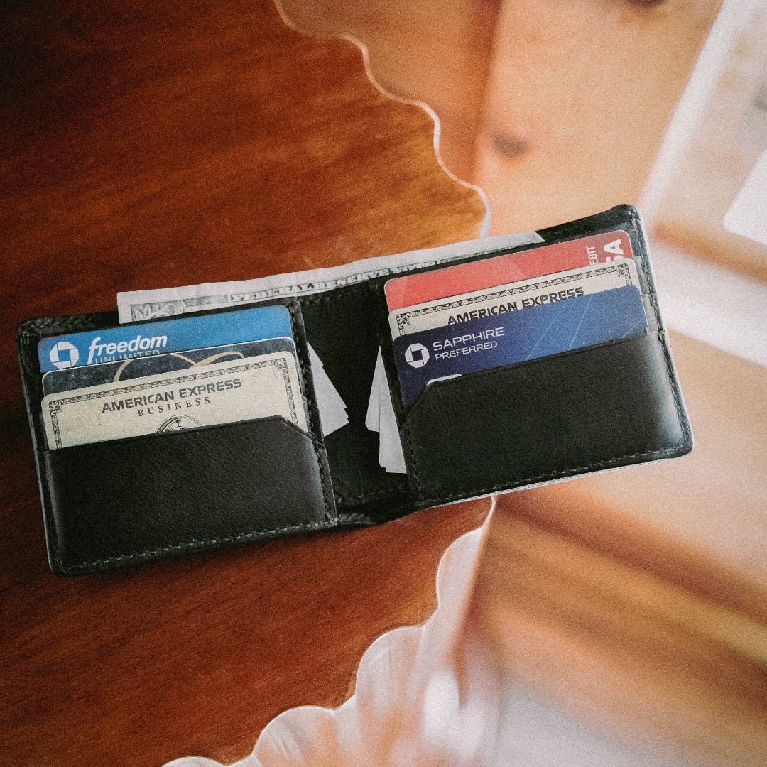Limited Edition Jefferson Leather Mens Bifold Wallet | Black - Buffalo Jackson Trading Co.