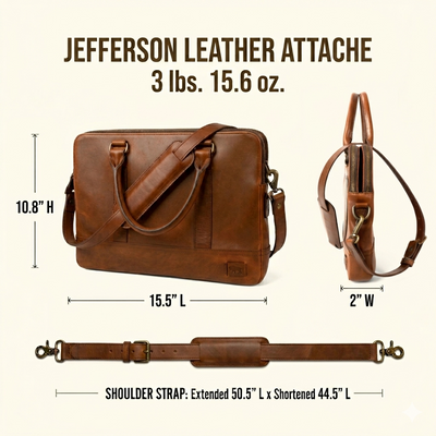 Jefferson Leather Attache | Elderwood