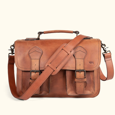 Denver Leather Briefcase | Autumn Brown