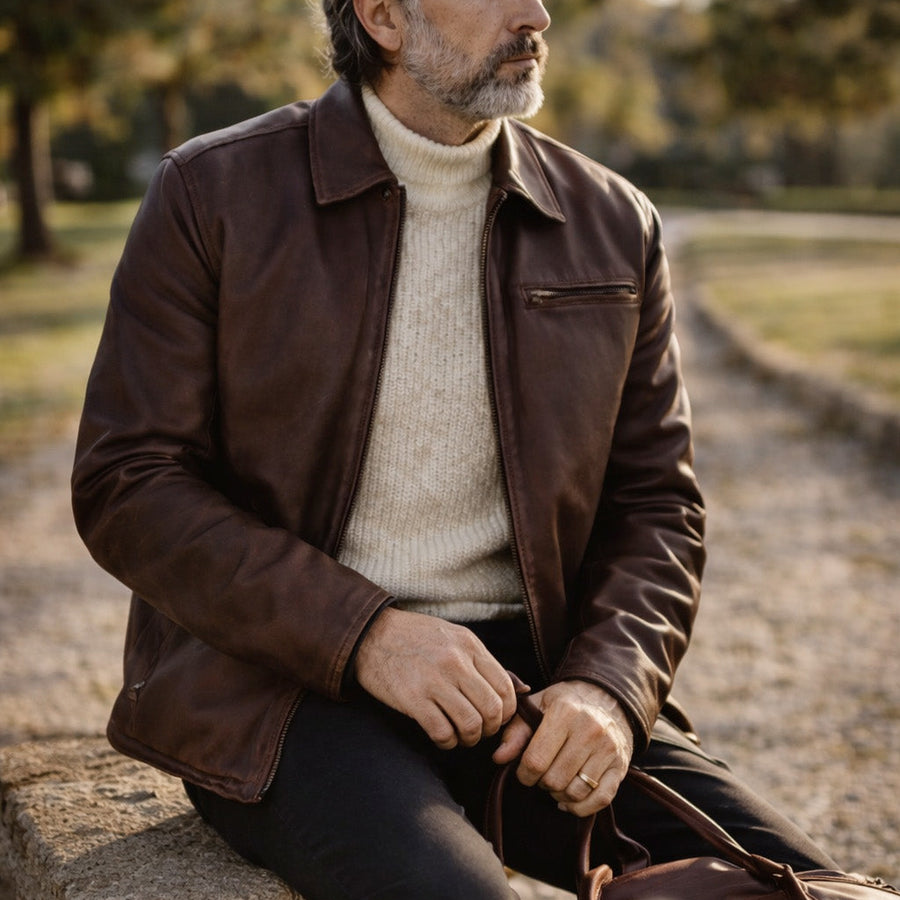 Glenwood Midweight Driving Jacket - Brown