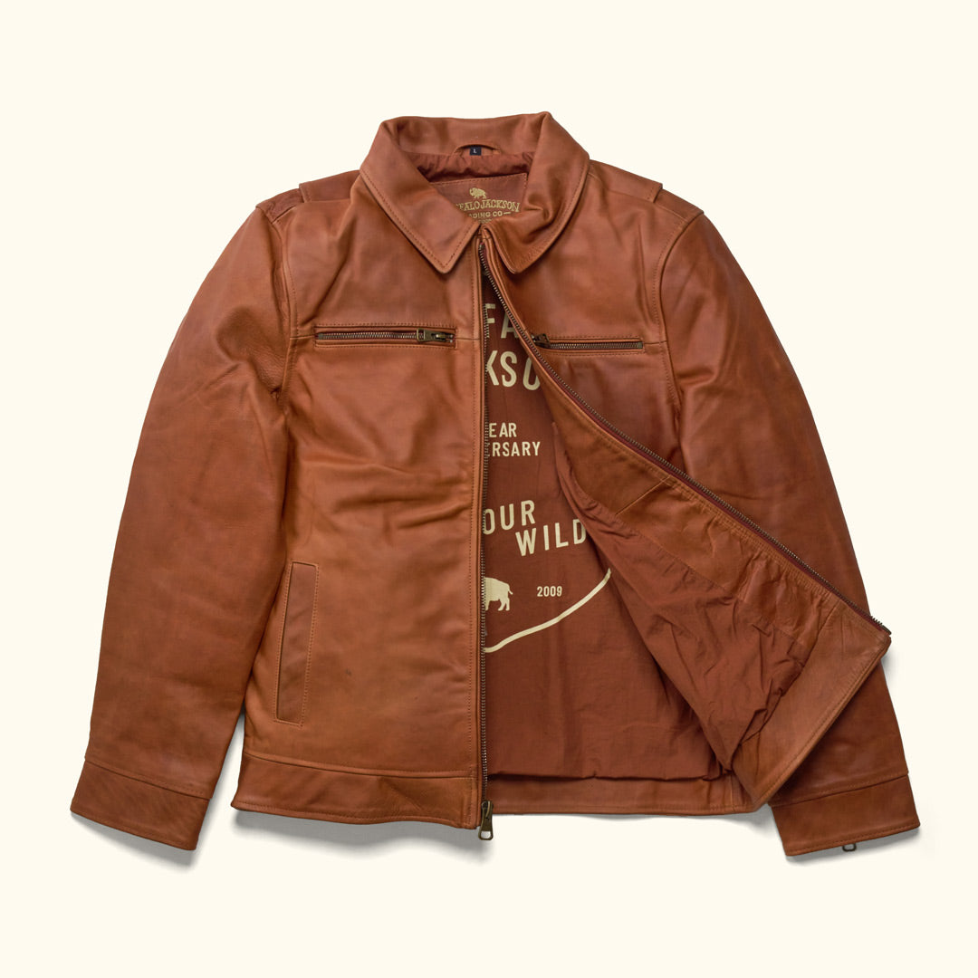 Brown Cow Leather Jacket - Men's Leather