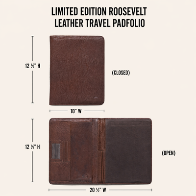 Limited Edition Roosevelt Leather Travel Padfolio | Buffalo Grain