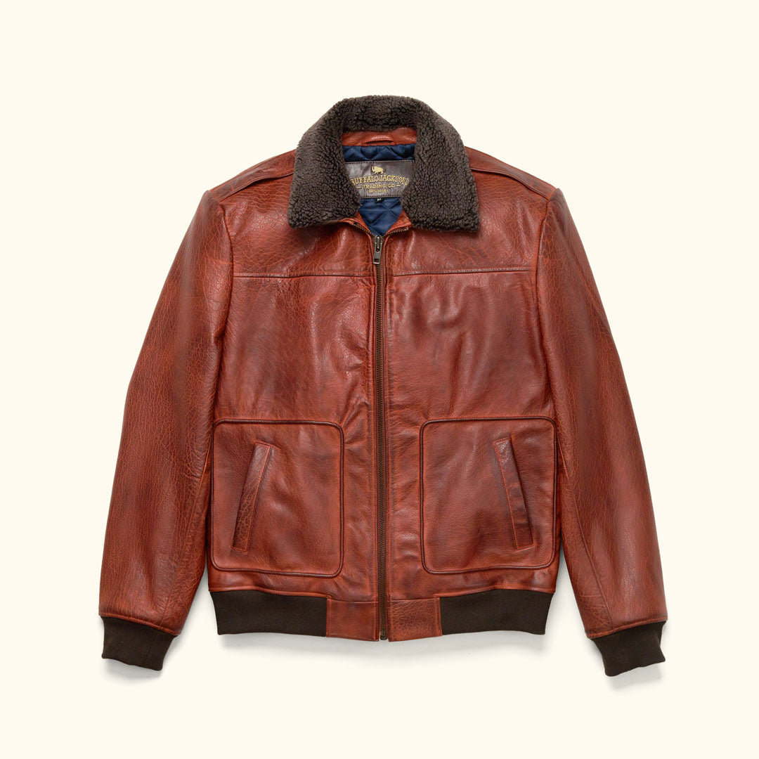 TURNBURY tan Lamb outlets Skin Leather Bomber jacket