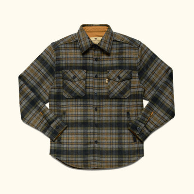 Outdoor Plaids Men's Jacket - Wool Blend with Pockets Button Up