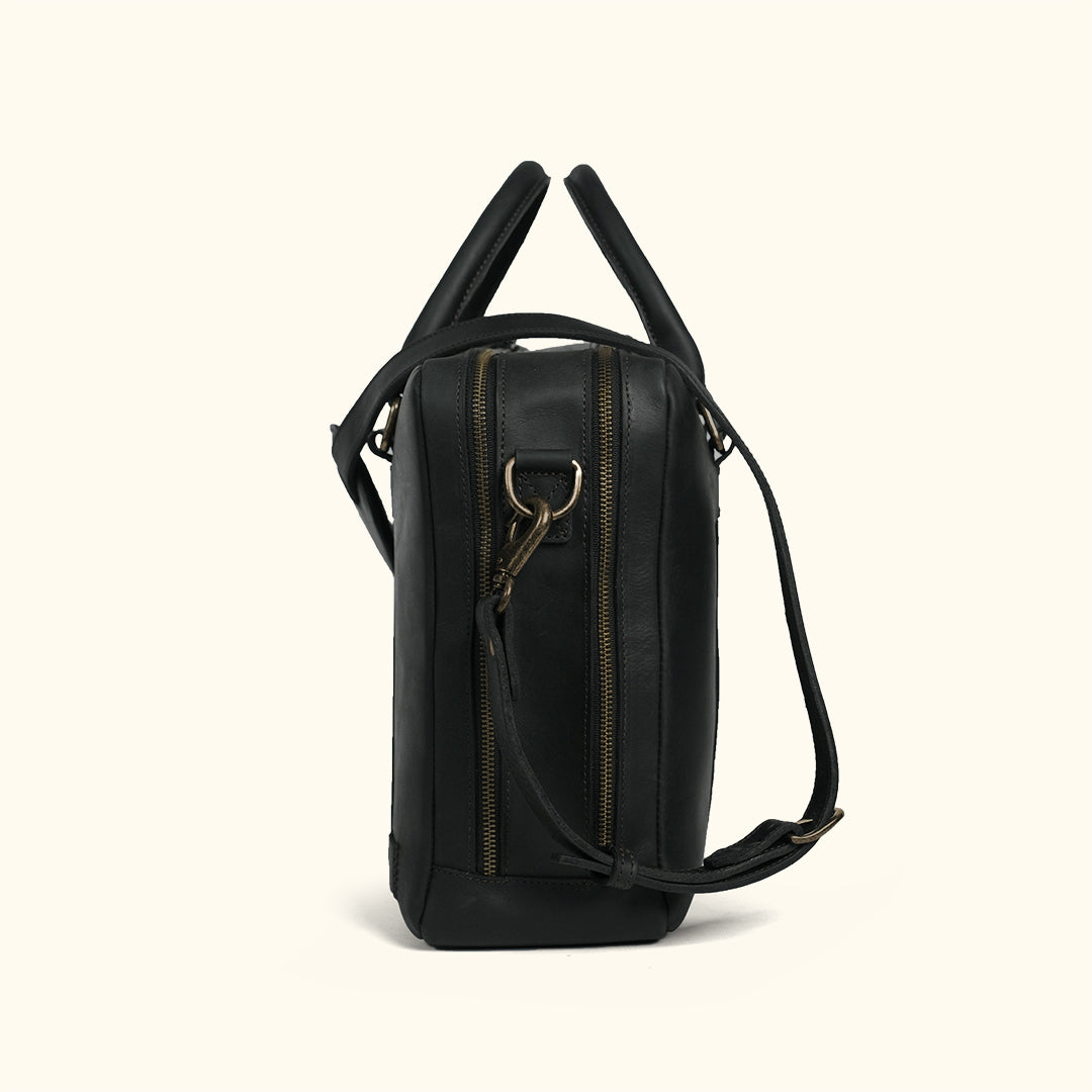 Limited Edition Jefferson Leather Briefcase | Black
