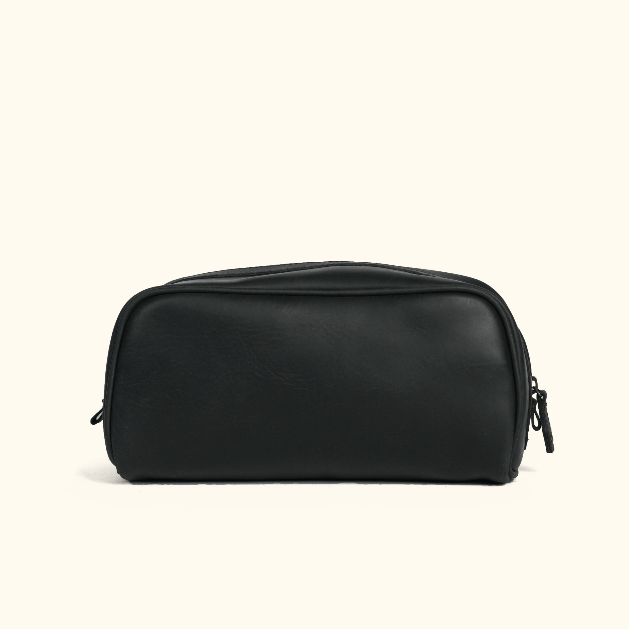 Black Leather Dopp Kit, Men's Leather Wash Bag