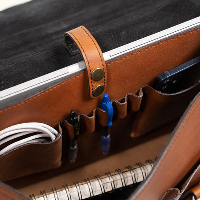 Denver Leather Briefcase | Autumn Brown