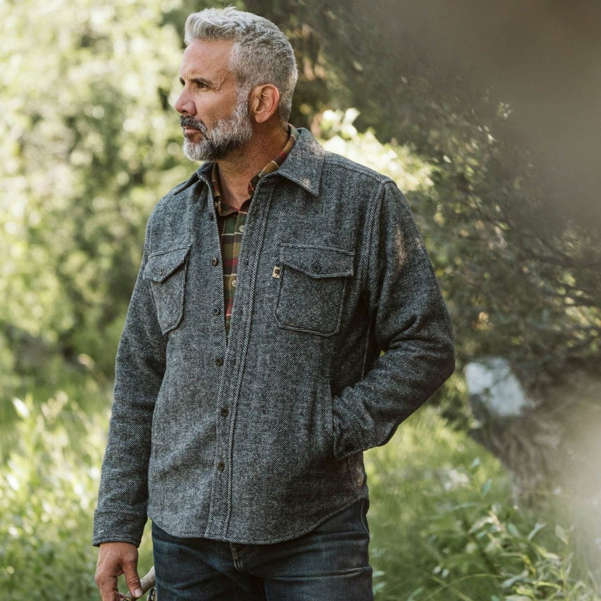 Charcoal Grey Wool Shirt