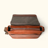 Roosevelt Buffalo Leather Satchel Messenger Bag - Large | Amber Brown