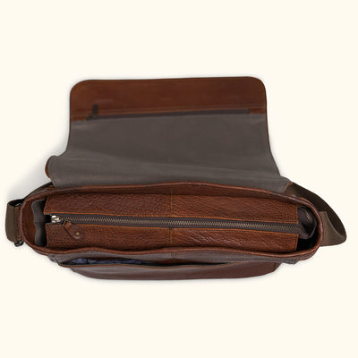 Limited Edition Roosevelt Buffalo Leather Messenger Bag | Buffalo Grain