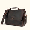 Roosevelt Leather Laptop Messenger Bag | Dark Oak
